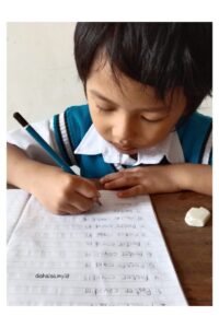 belajar menulis saat TK belajar daring TK