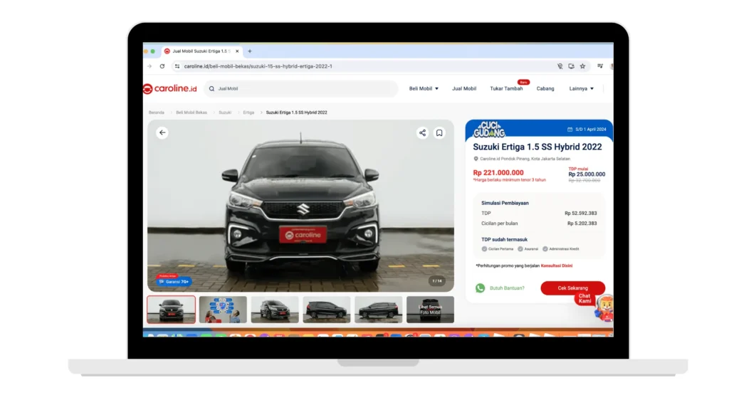 jual mobil bekas di Caroline